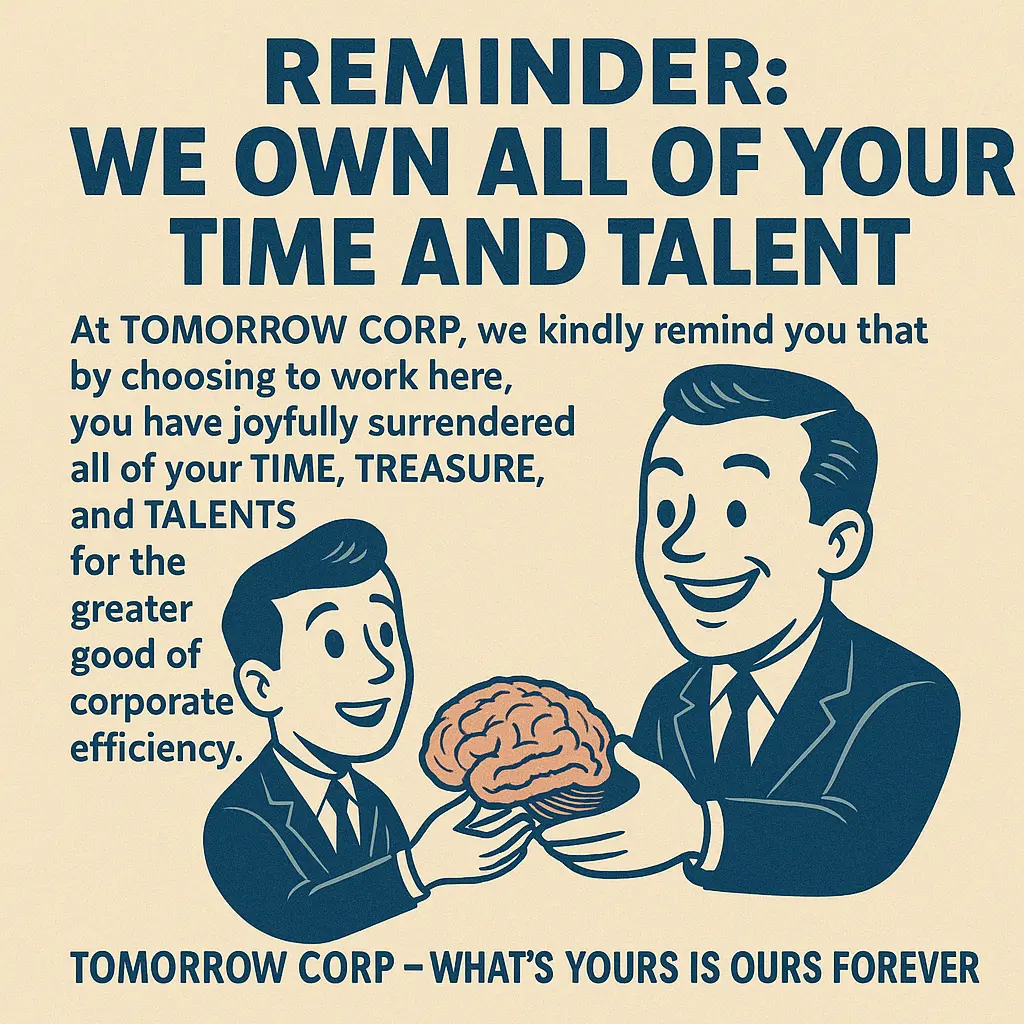 We Own All of Your Time and Talent!